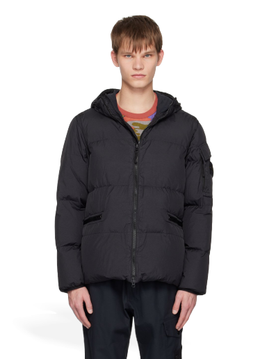 Puffer jakke Stone Island Garment-Dyed Down Jacket Sort | 771540223