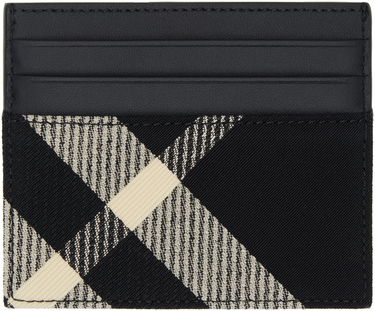 Tegnebog Burberry Card Holder Tall Check Sort | 8089782, 1