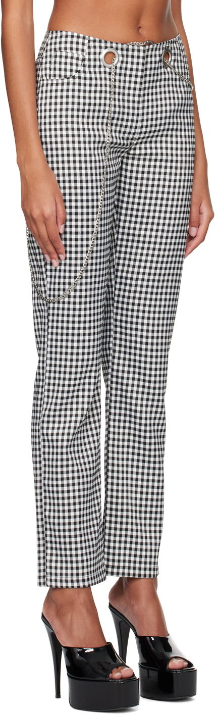 Bukser Miaou Miaou Tommy Gingham Trousers with Chain Sort | 1004GINOND, 1