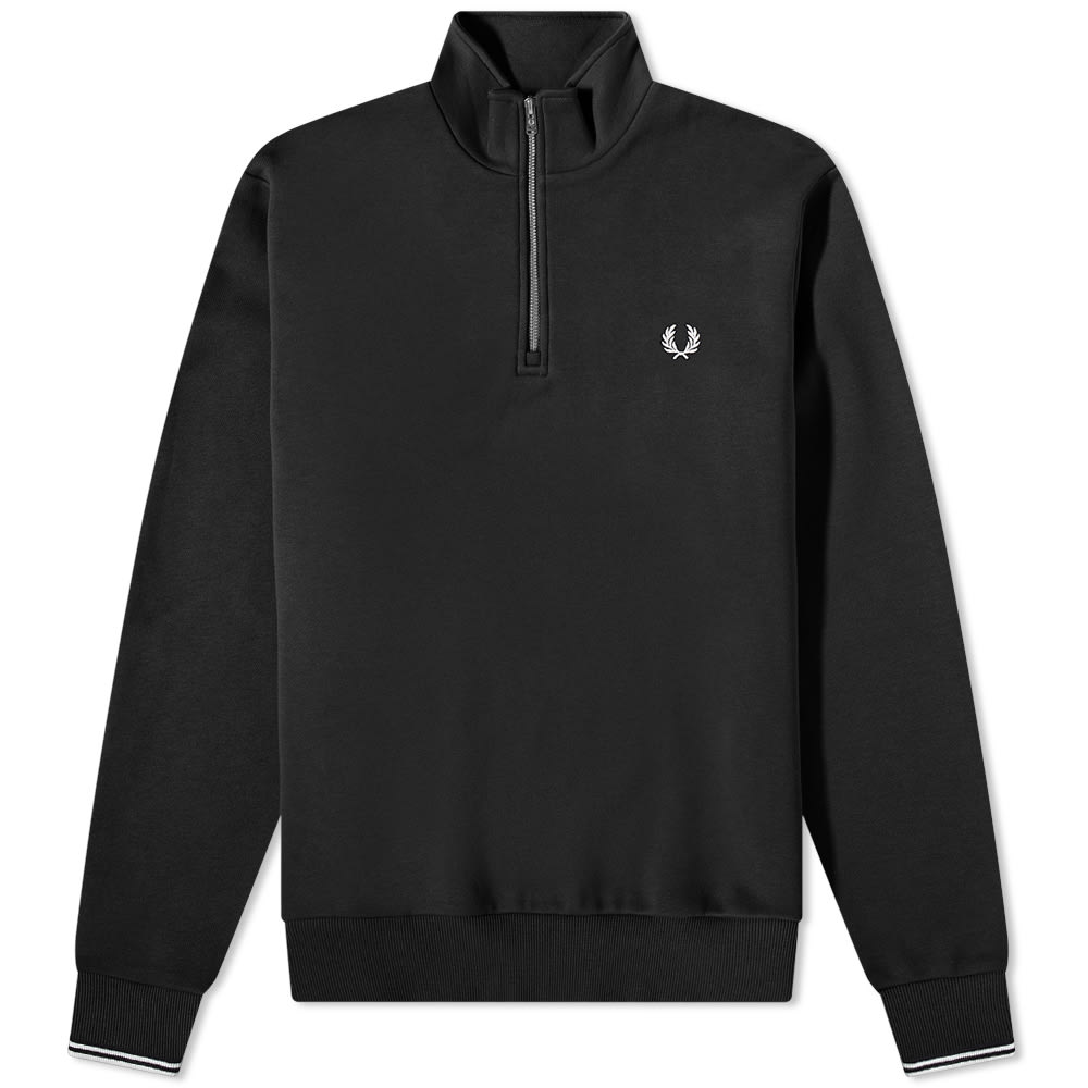 Sweatshirt Fred Perry Half Zip Sweat Sort | M3574-102, 0