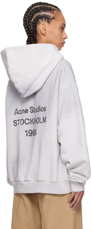 Sweatshirt Acne Studios Distressed Hoodie Grå | CI0159-, 2