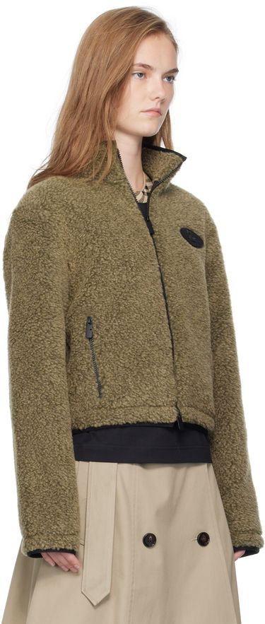 Jakke Burberry Burberry Cropped Fleece Jacket Grøn | 8109274, 1
