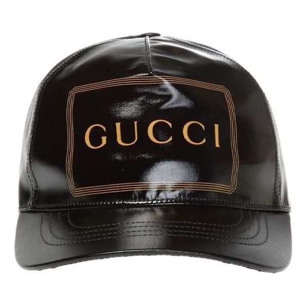 Kasket Gucci Black Baseball Hat With Frame Print Sort | 426887-4HG80-1000, 0