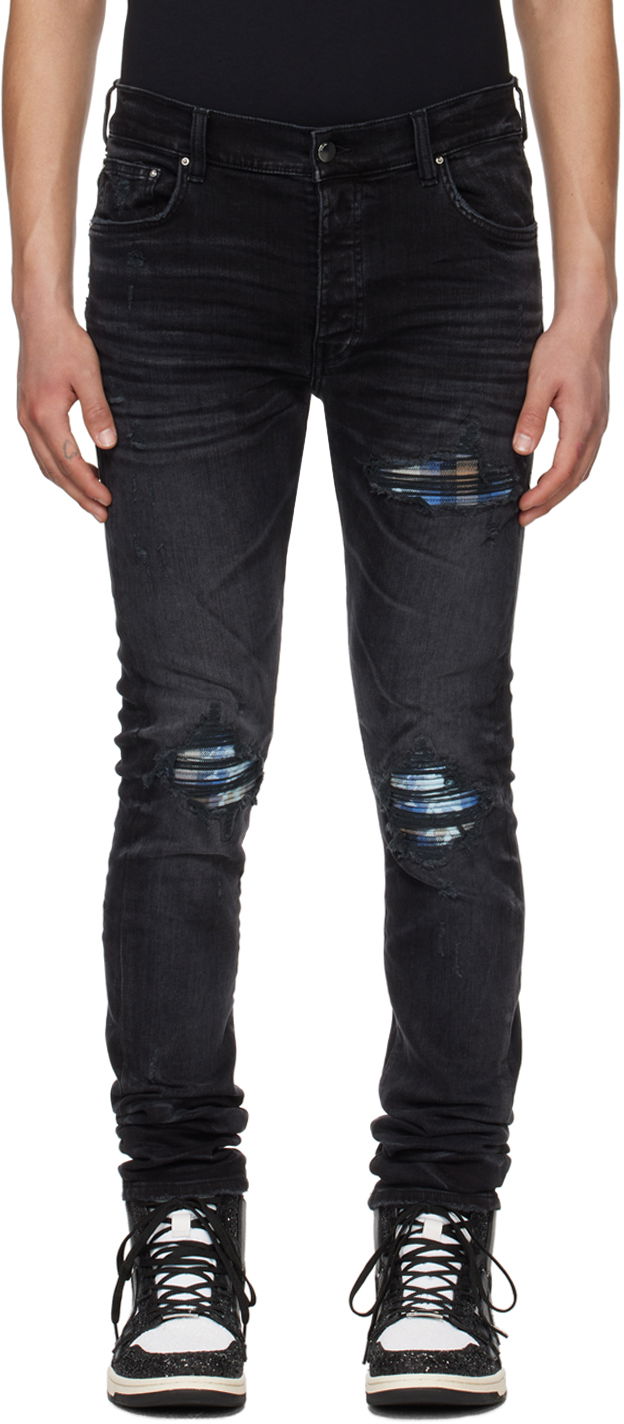 Jeans AMIRI Distressed Jeans Sort | PS24MDS004