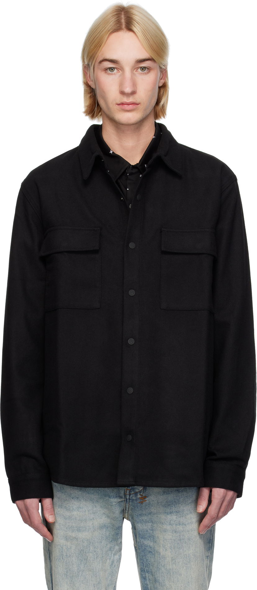 Skjorte Ksubi 1999 Snakebite Long Sleeve Shirt Sort | MFA24SH012