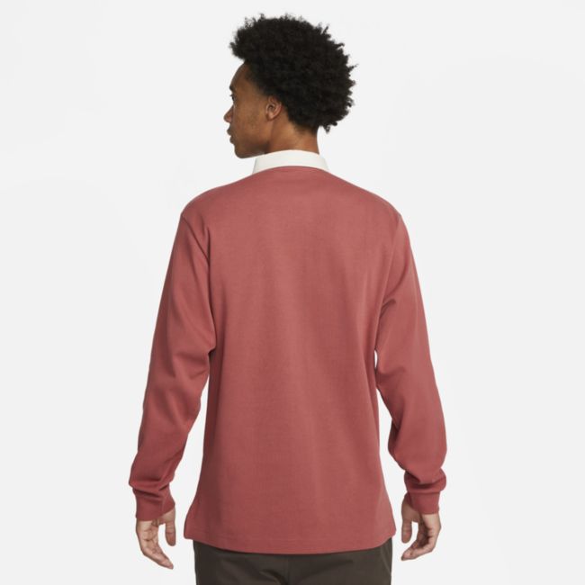 Polo skjorte Nike Solo Swoosh Rugby Top Rød | DQ5221-691, 1