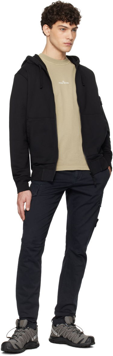 Sweatshirt Stone Island Diagonal Fleece Old Effect Hoodie Sort | K1S156100042S0051, 4