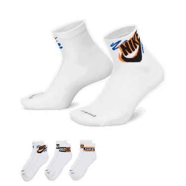 Sokker Nike Everyday Plus Ankle Socks (3 Pairs) Hvid | HJ9378-901, 0