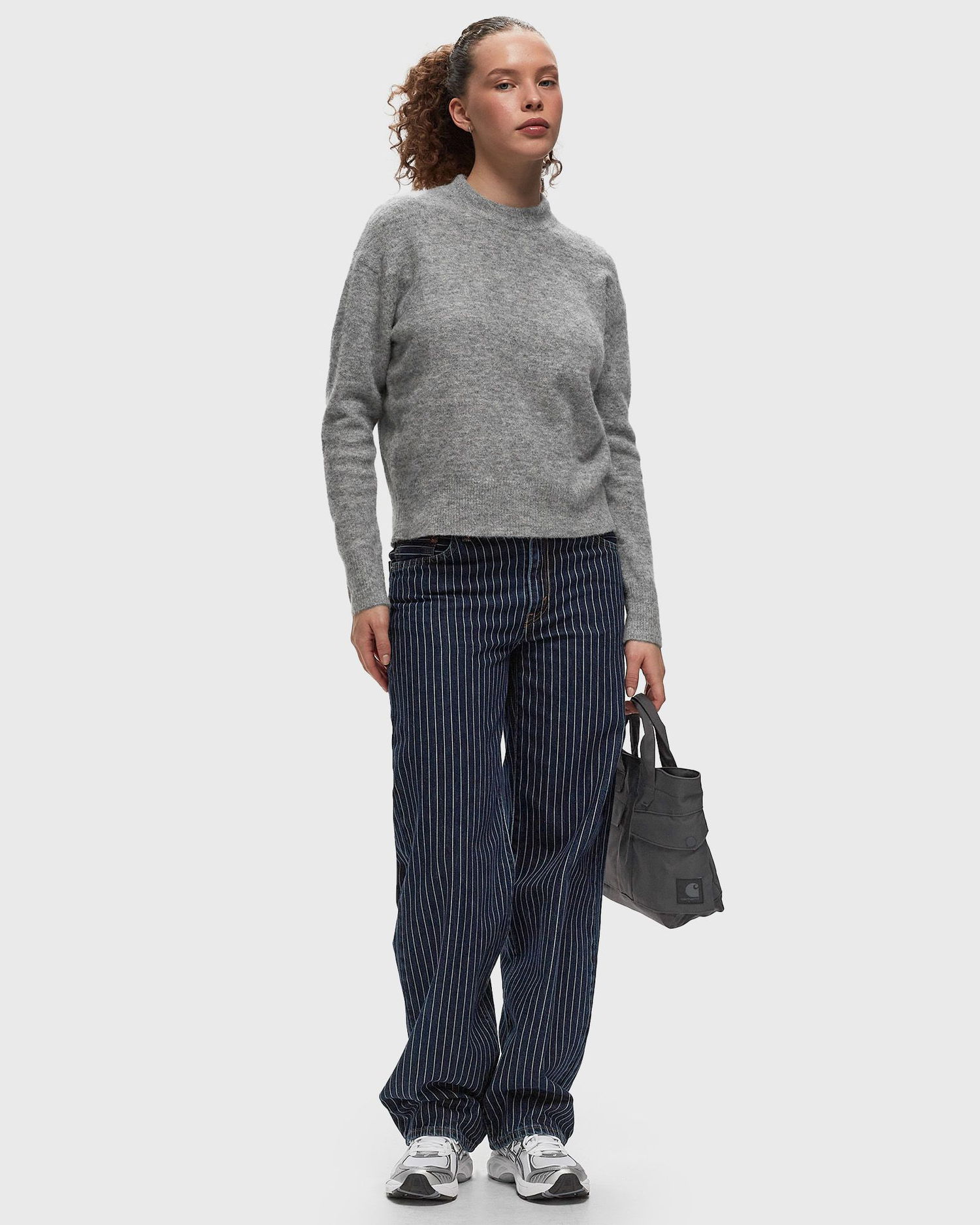 Sweater Samsoe Samsoe Samsøe & Samsøe ANOUR O-N Pullover, Size L Grå | F18422025-GREY-MEL, 1
