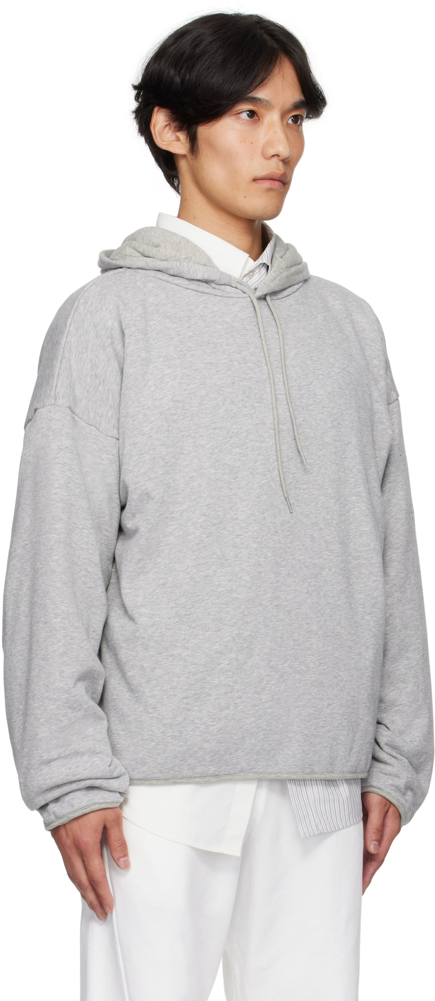 Sweatshirt Maison Margiela MM6 Maison Margiela Drawstring Hoodie Grå | SH0GU0030 M25013, 1