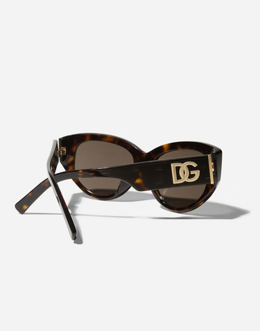 Solbriller Dolce & Gabbana Crossed Cat-Eye Acetate Sunglasses Onesize Brun | VG4514VP2739V000, 3