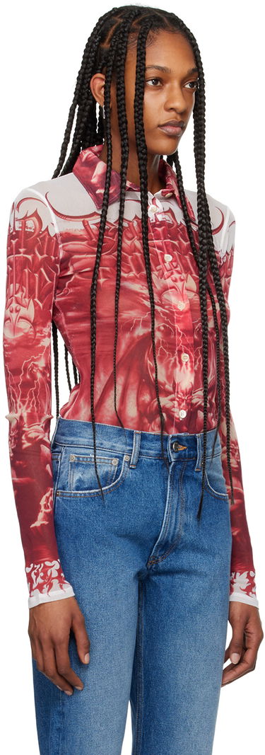 Skjorte Jean Paul Gaultier Gaultier 'The Diablo' Graphic Shirt Rød | 24/25-U-CH015-T546-0130, 1