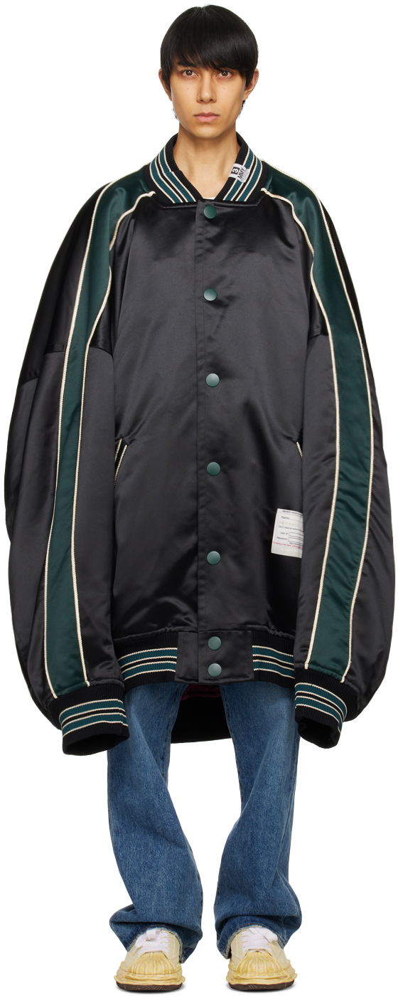 Frakker Maison MIHARA YASUHIRO Black Big Stadium Coat Sort | A12CT062, 0
