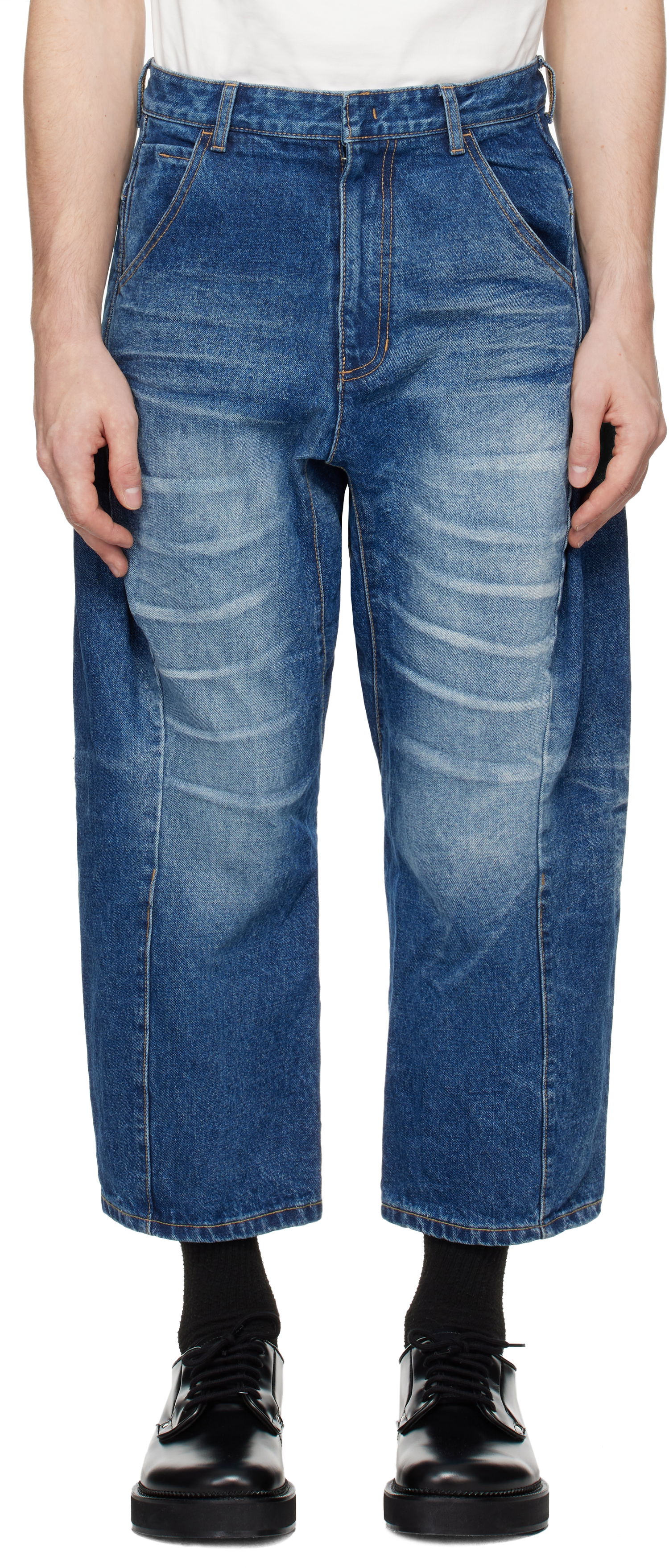 Jeans ADER ERROR Faded Wide Leg Jeans Blå | BN01FWJE0101BL, 0