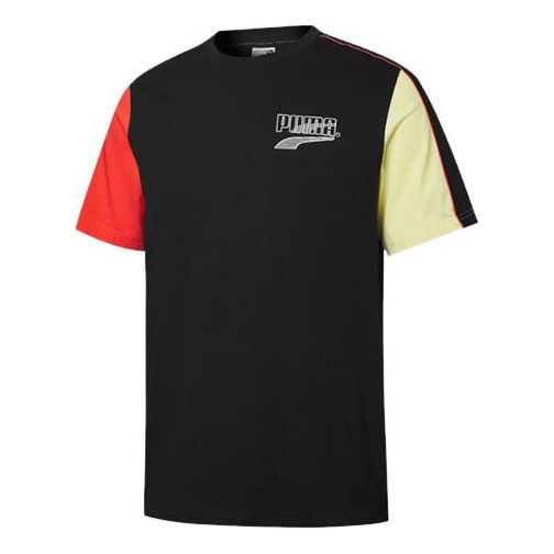 T-shirt Puma Colorblock Logo Short Sleeve T-Shirt Sort | 532705-01, 0