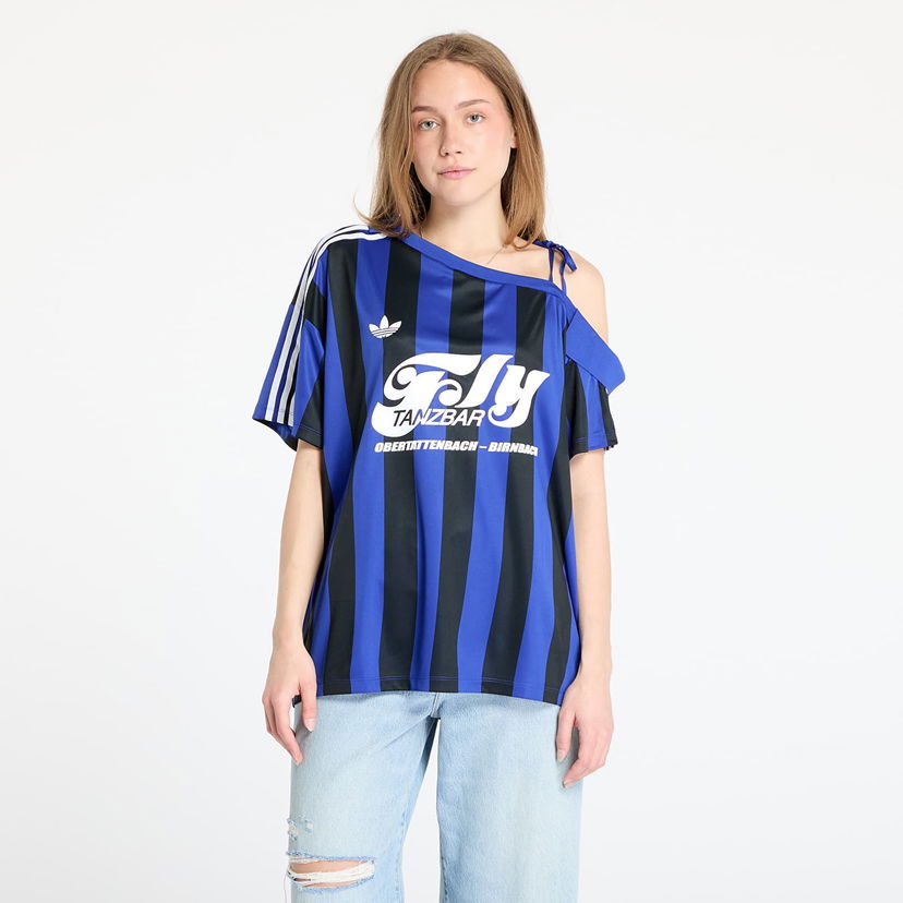 T-shirt adidas Originals adidas Originals Off Shoulder Jersey Blå | KD2278