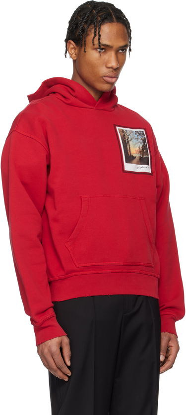 Sweatshirt Helmut Lang Helmut Lang River Postcard Hoodie Rød | O10HM522, 1