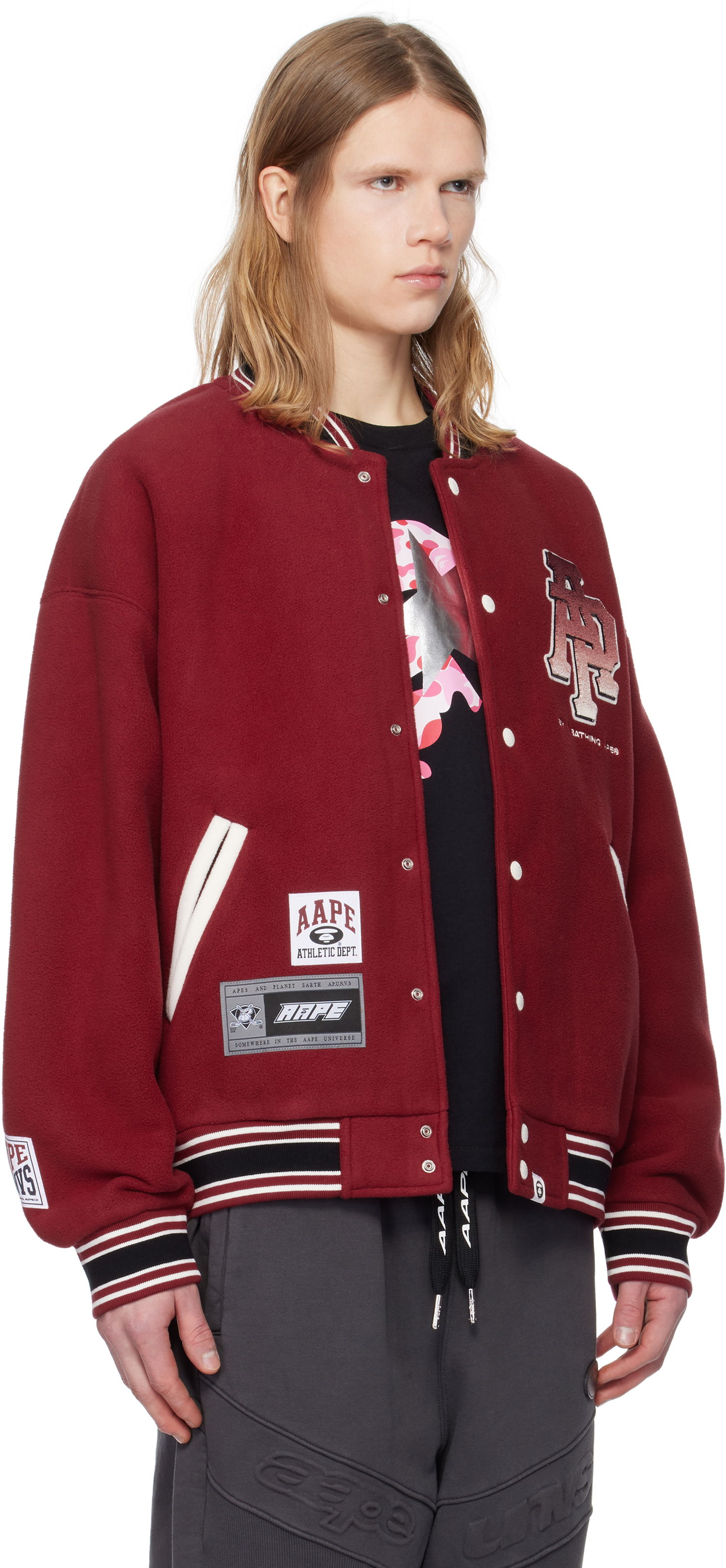 Bomberjakke AAPE by A Bathing Ape AAPE By A Bathing Ape Main Bomber Jacket Rød | AAPSWMB351XXNBDX, 1