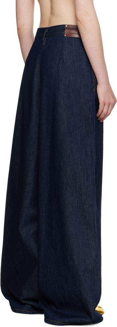Jeans Dries Van Noten Dries Van Noten Wide Leg Pleated Jeans Blå | 251-010929-1552, 2