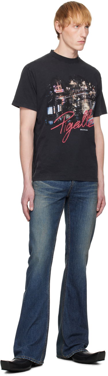 T-shirt Balenciaga Balenciaga 'Pigalle' Small Fit T-Shirt Sort | 809122TRVO1, 3