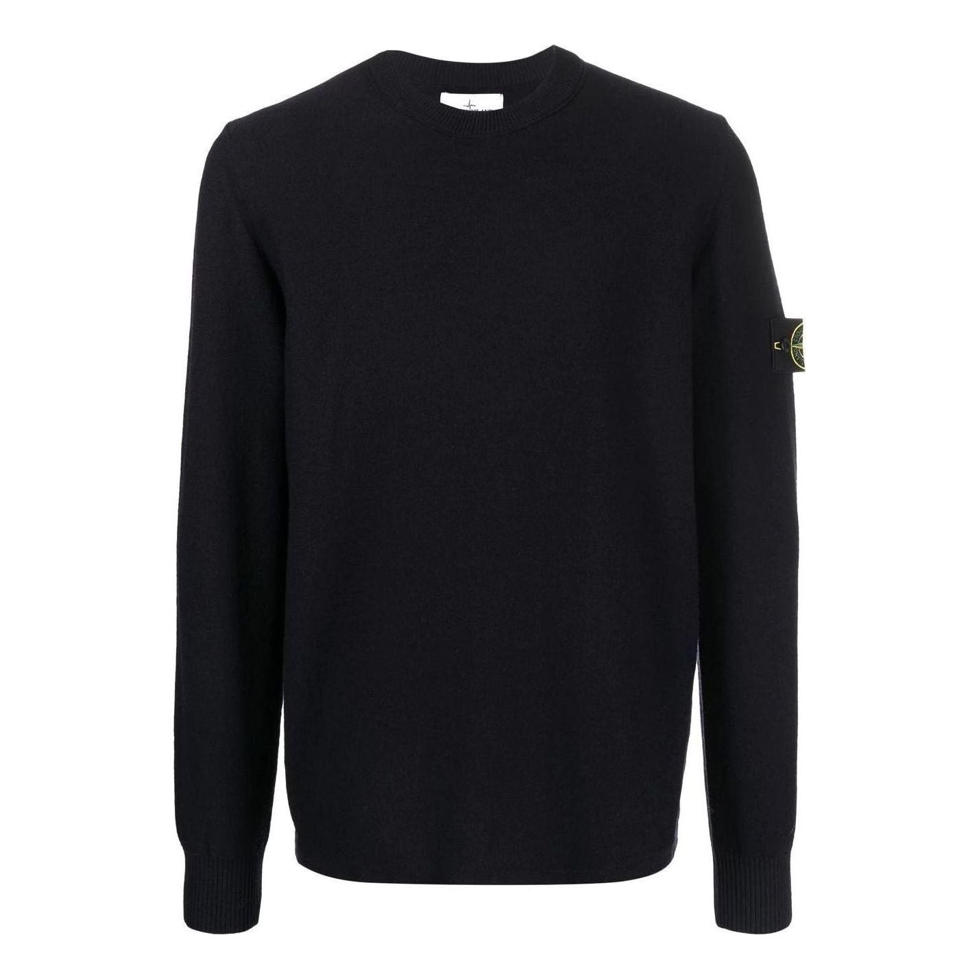 Sweater Stone Island Logo Patch Crewneck Sweatshirt Sort | 7715526A1-V0020, 0