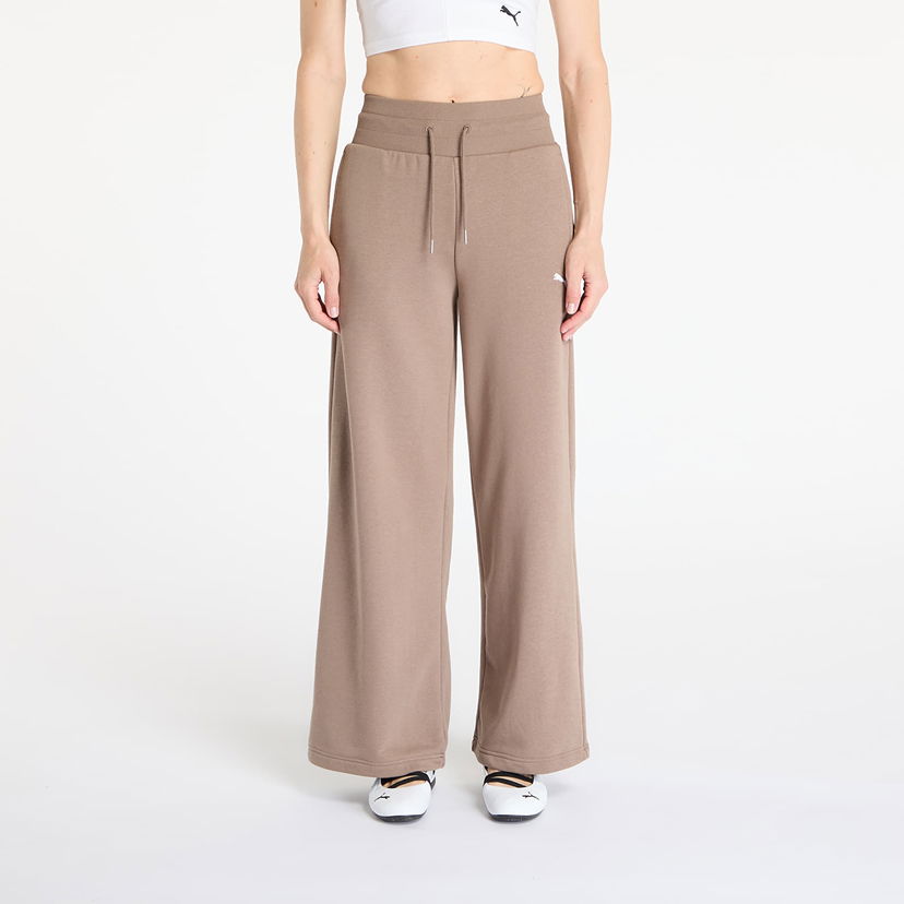 Bukser Puma Puma Wardrobe Essentials Relaxed Wide Leg Sweatpants Brun | 62975493