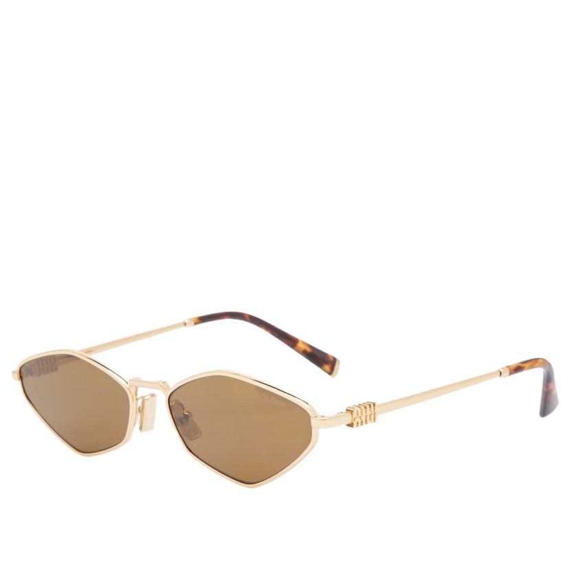 Solbriller Miu Miu Miu Miu 56ZS Geometric Sunglasses Brun | 0MU-56ZS-56-5AK09Z