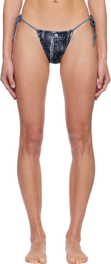 Badetøj Diesel Jodie-Dnm Denim Print Bikini Bottom Sort | A19158 0BNCW, 0