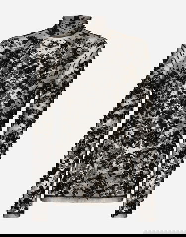 T-shirt Dolce & Gabbana Sequined Tulle T-shirt Sort | G8RD9ZG7KG4N0000, 0