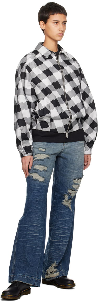 Bomberjakke ADER ERROR Check Print Zip-Up Jacket Sort | BMADFWJK1001WH, 3