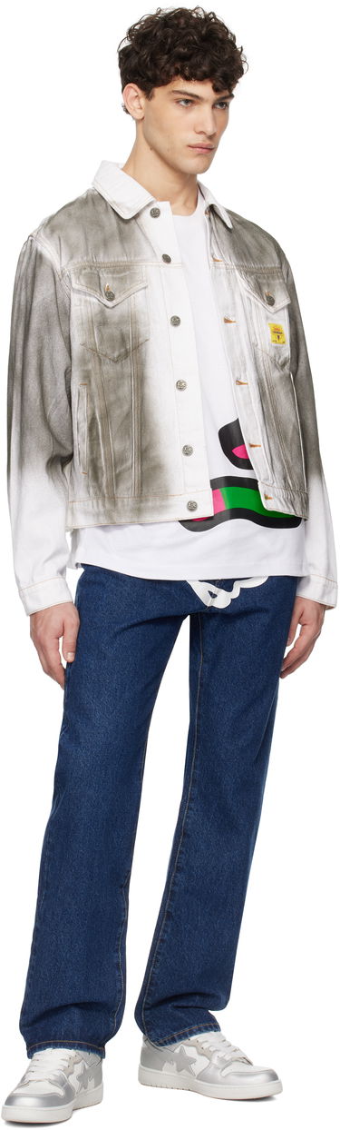 Jakke BBC IceCream ICECREAM Oil Stained Denim Trucker Jacket Grå | ICW008, 3