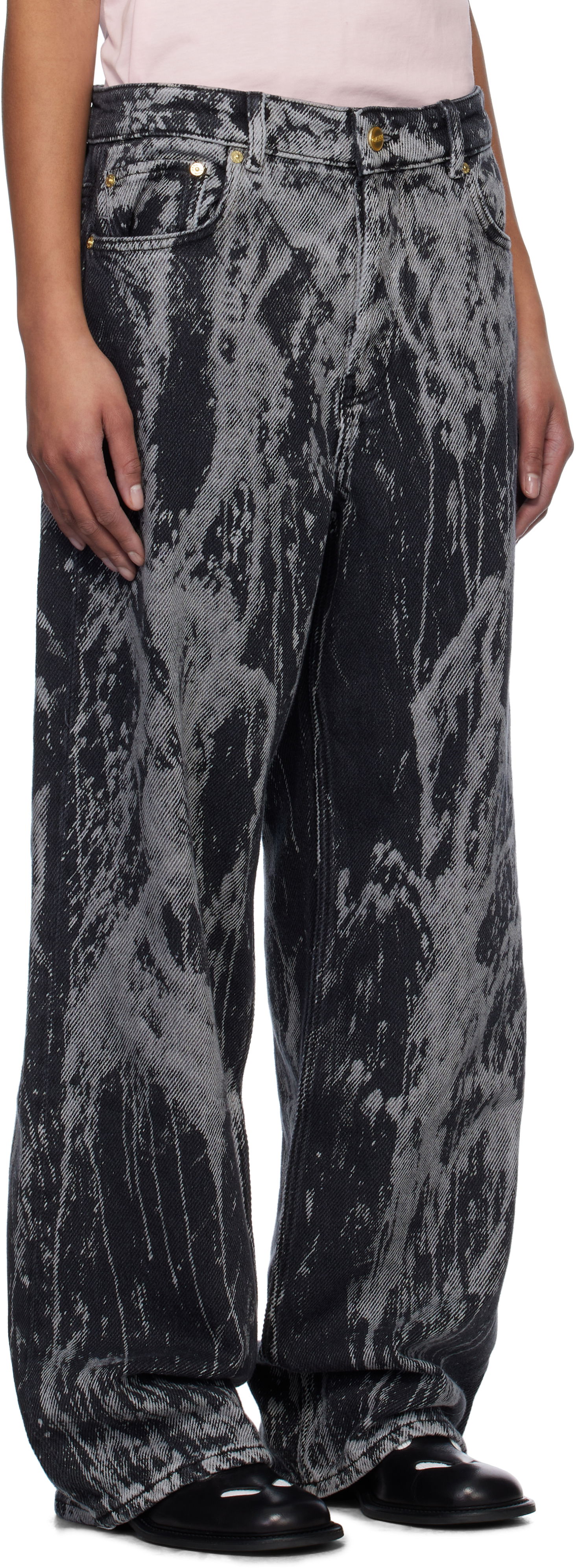 Jeans GANNI Ganni Heavy Denim Izey Jeans Sort | J1595, 1
