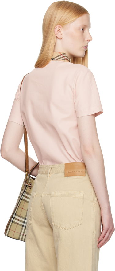 Polo skjorte Burberry Burberry Check Collar Polo Lyserød | 8110317, 2