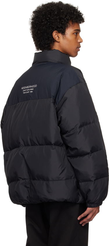 Puffer jakke Neighborhood Classic Down Jacket Sort | 242TSNH-JKM05, 2