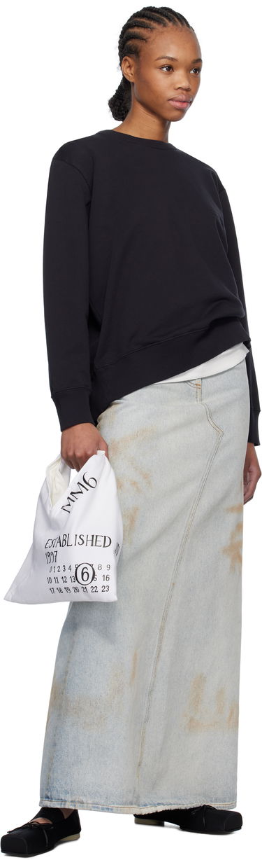 Sweater Maison Margiela MM6 Maison Margiela Spliced Logo Sweatshirt Sort | S52GU0240 M25012, 3