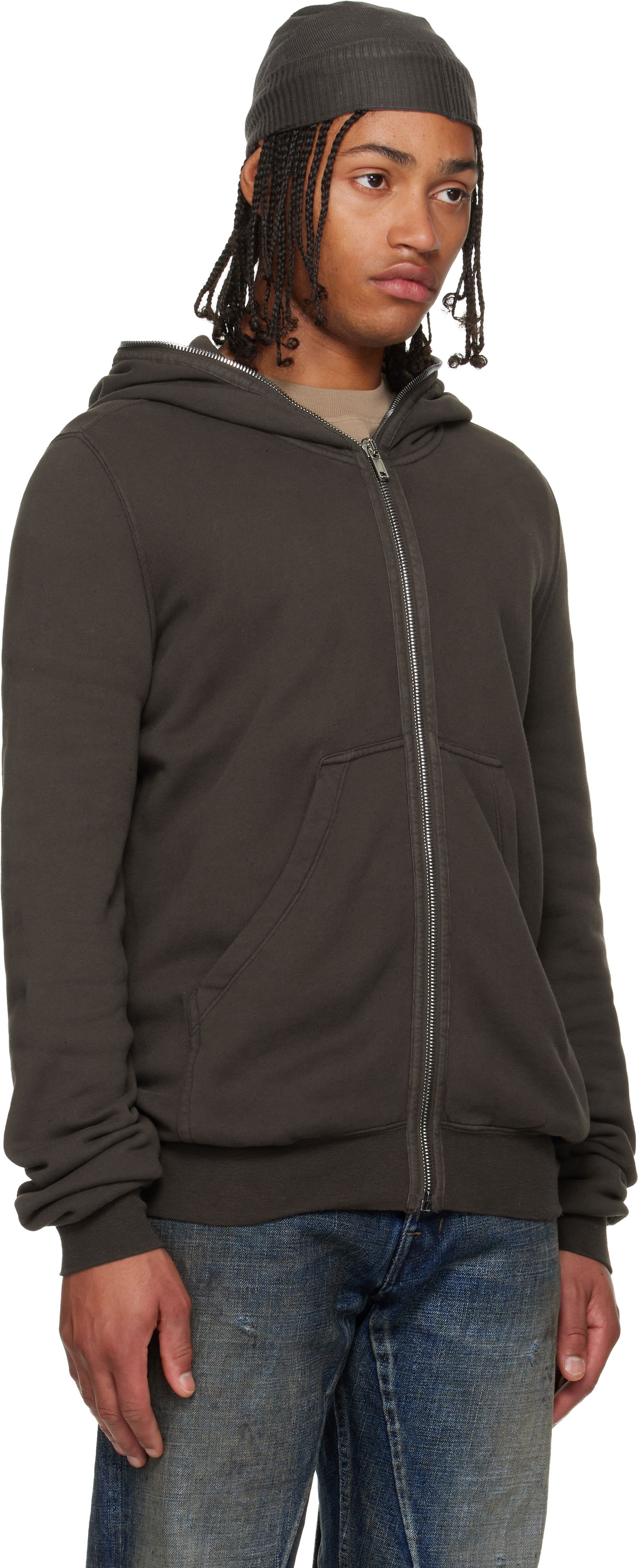 Sweatshirt Rick Owens DRKSHDW Concordians Micro Mountain Hoodie Grå | DU02E7291 FSLP, 1