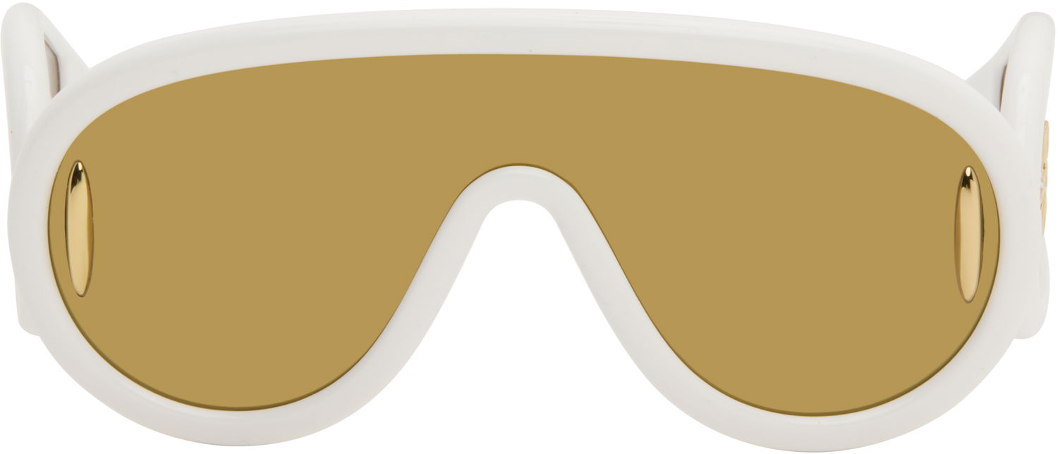 Solbriller Loewe Wave Mask Sunglasses Hvid | LW40108I 192337132728, 0