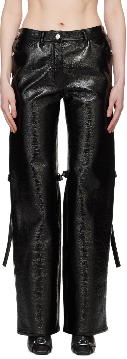 Bukser Courrèges Baggy Vinyl Trousers Sort | 124CPA214VY0014