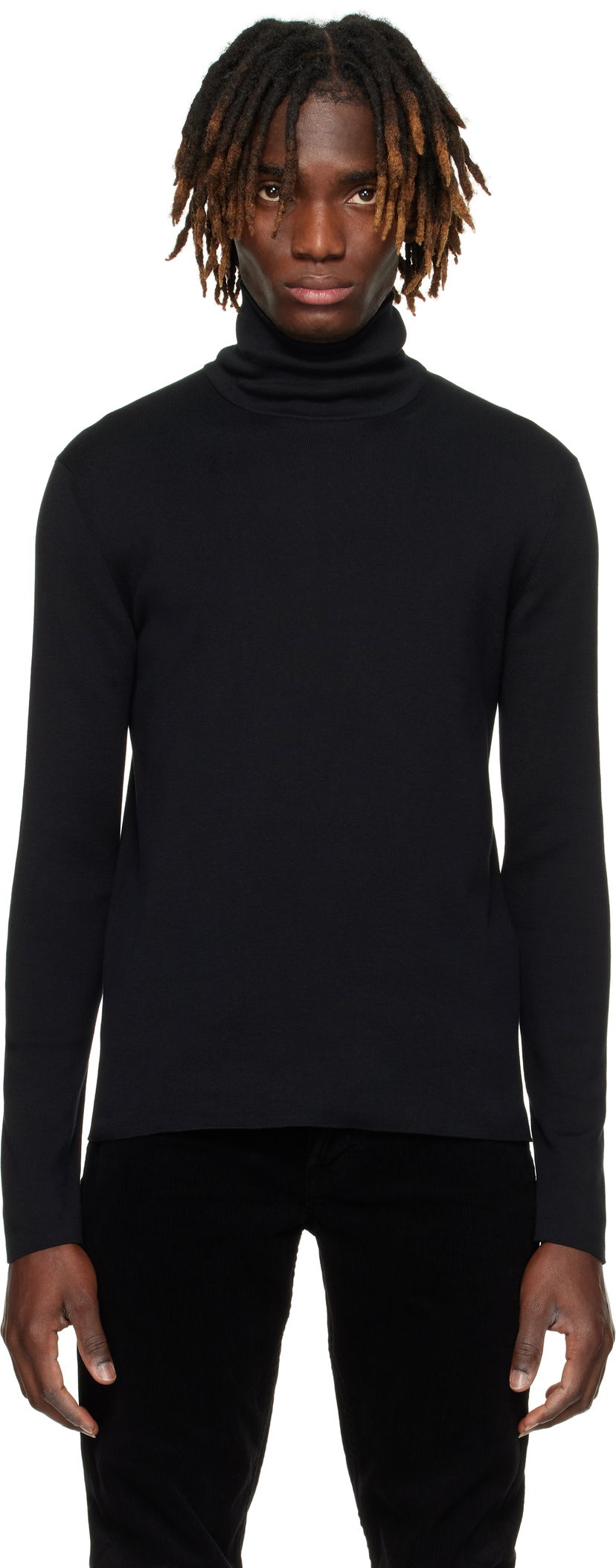 Sweater Tom Ford TOM FORD Cotton Turtleneck Sort | KRL040-YMC033S25