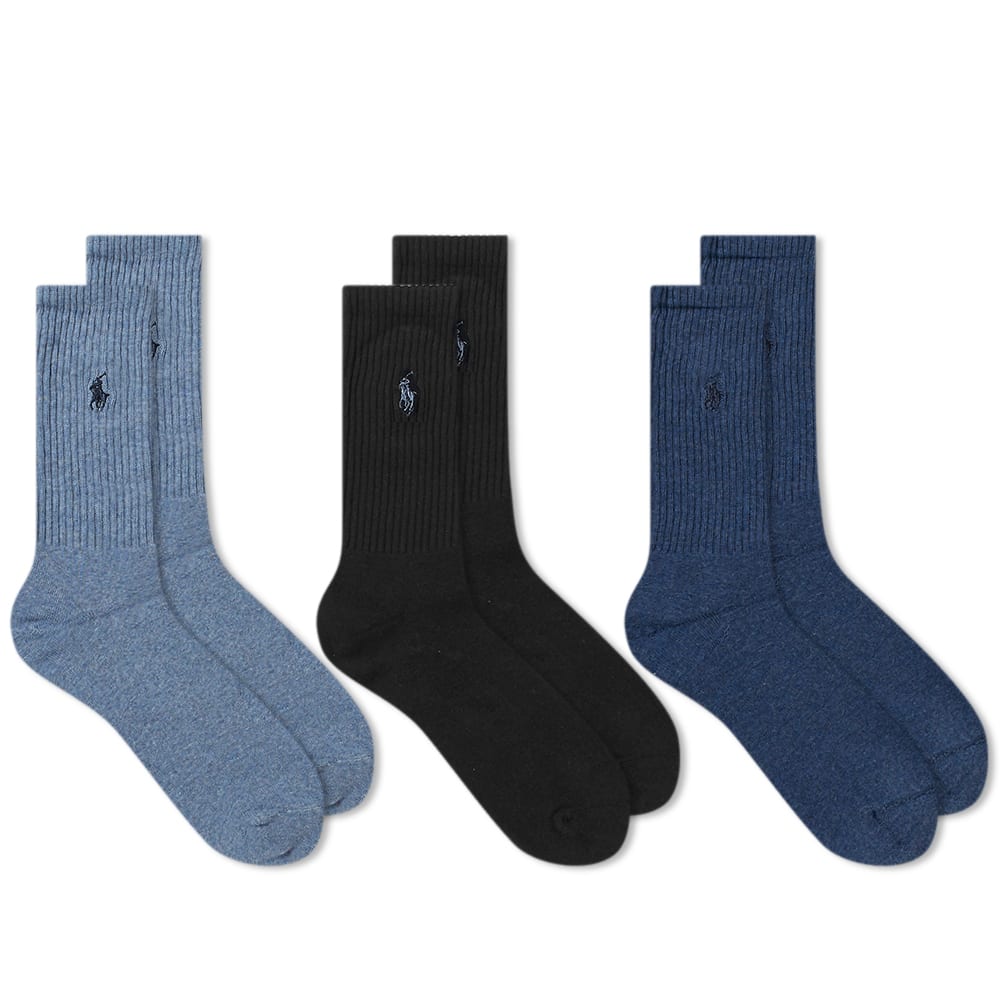 Sokker Polo by Ralph Lauren Assorted Sock - 3 Pack Mørkeblå | 449655211002, 0
