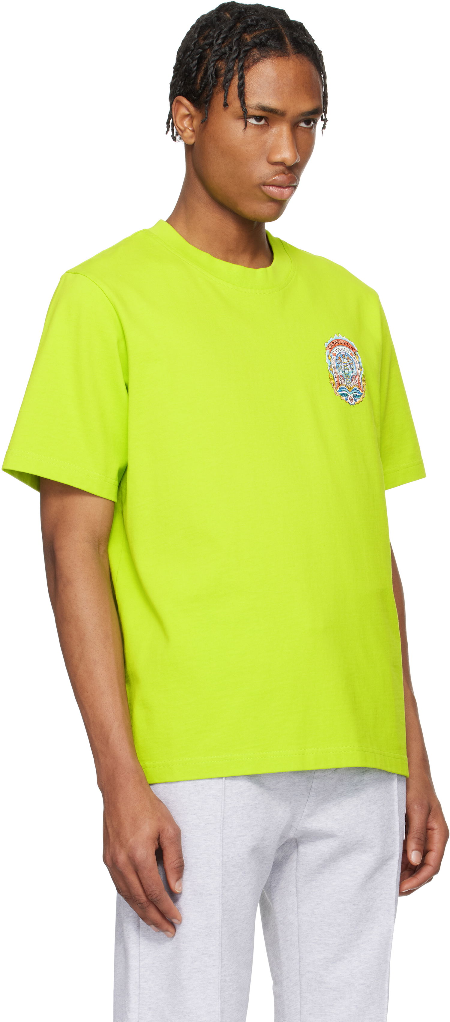 T-shirt Casablanca Casablanca Casa Way Skate T-Shirt Grøn | MS25-JTS-001-10, 1