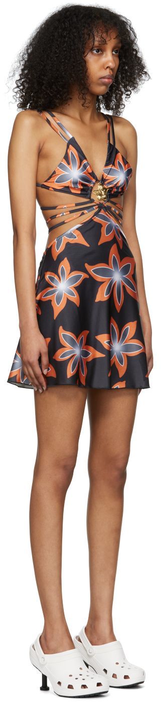 Nederdel Chopova Lowena Exclusive Floral Print Cutout Mini Dress Flerfarvet | 9122, 1