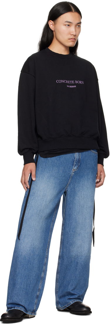 Sweatshirt Han Kjøbenhavn Han Kjobenhavn Logo Oversized Crewneck Sweatshirt Sort | M-134724, 3