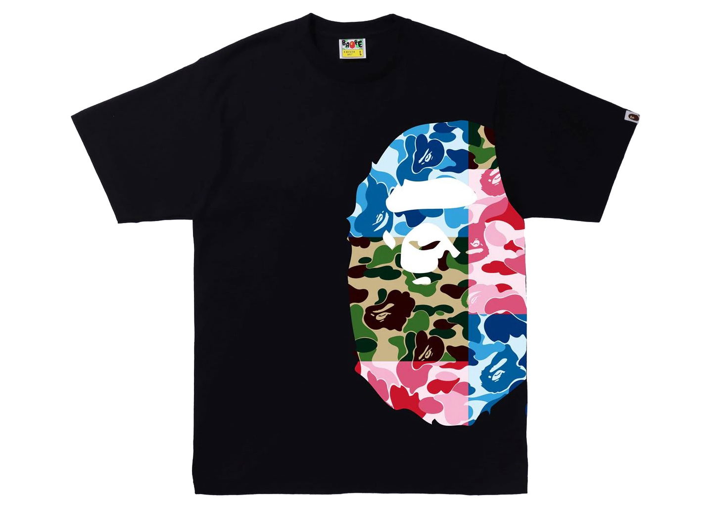 T-shirt BAPE ABC Camo Crazy Side Big Ape Head Tee Sort | 1I30-110-06 BLK, 0