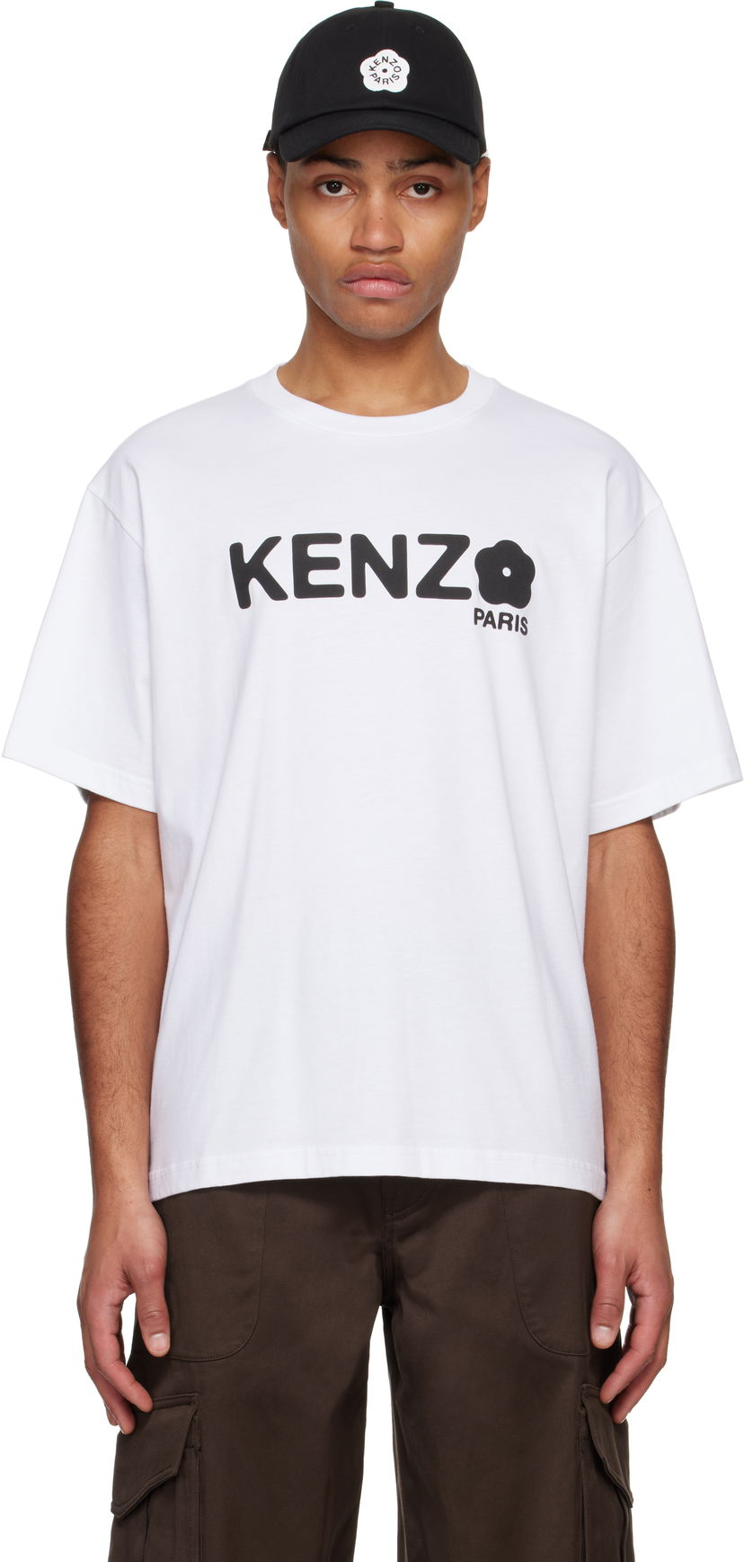 T-shirt KENZO Oversize T-Shirt With Graphic Print Hvid | FF55TS4914SG