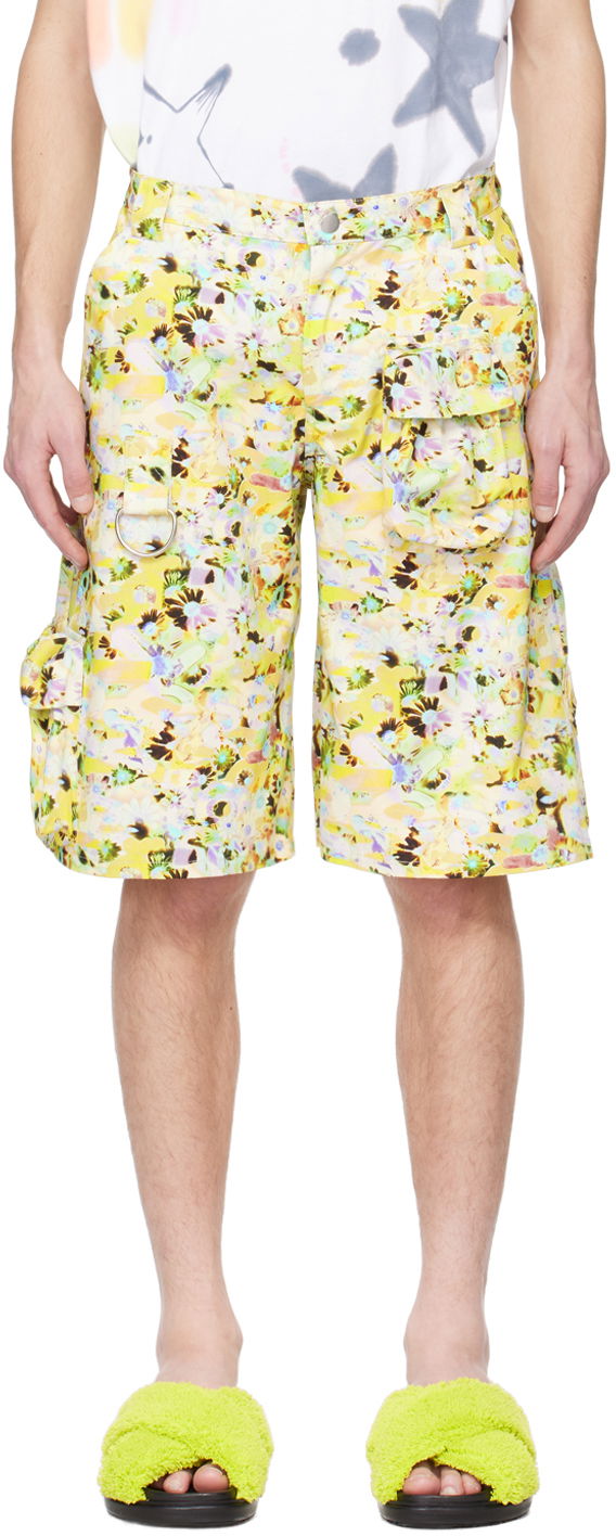 Shorts Collina Strada Collina Strada Puzzle Flower Cargo Shorts Gul | MXX6410, 0