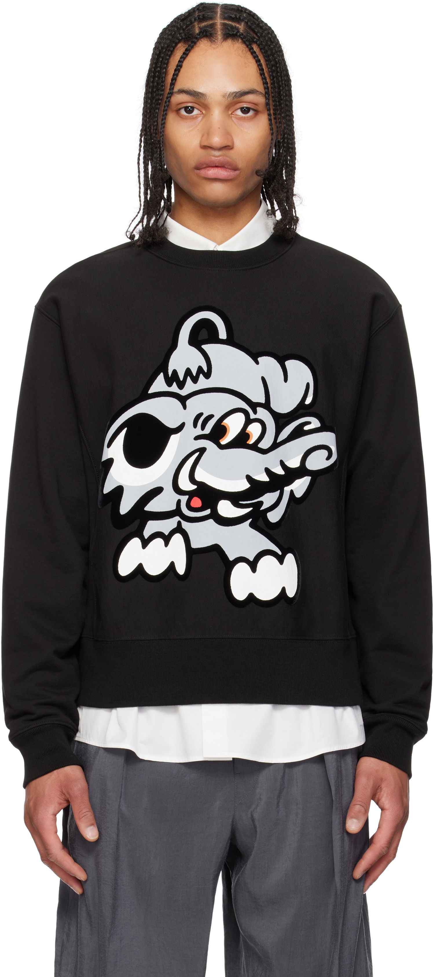 Sweater KENZO Kenzo Paris VERDY Edition Cotton Sweatshirt Sort | FF55SW2684MC, 0