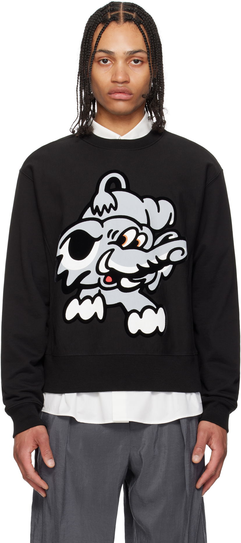 Sweater KENZO Kenzo Paris VERDY Edition Cotton Sweatshirt Sort | FF55SW2684MC