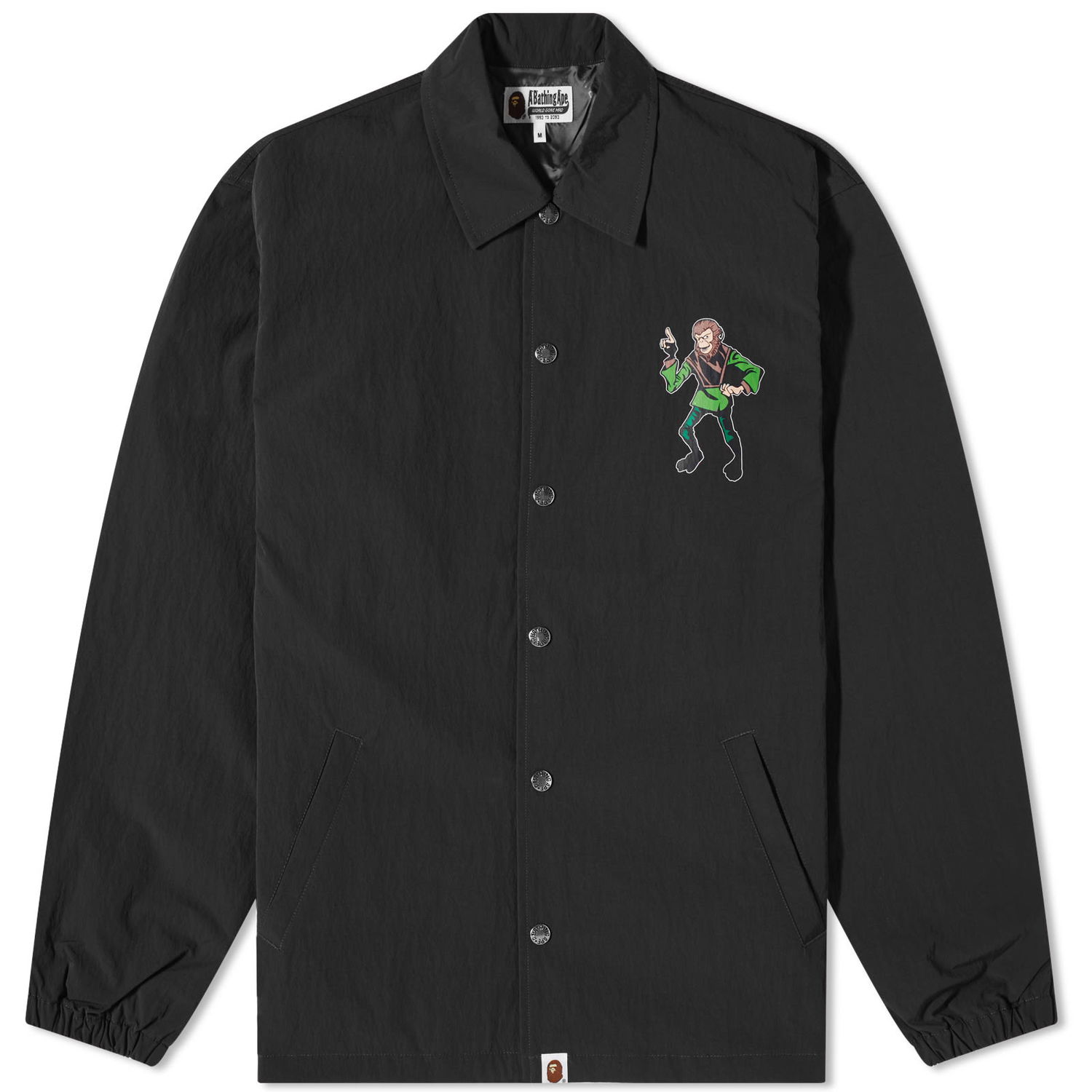 Jakke BAPE Coach Jacket Black Sort | 001LJJ301010M-BLK, 0