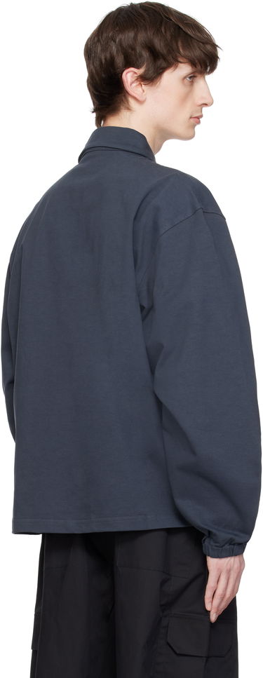 Sweater GR10K GR10K Jersey Midlayer Polo Blå | BG824120EH, 2